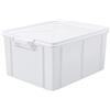 Giganplast 1900M Cassetta con Coperchio, Plastica, Bianco, 50 x 40 x 26 cm