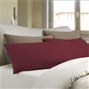 BANZAII TEXTILE INNOVATOR ONLINE Banzaii Coppia Federe in Flanella Anti-Pilling Tinta Unita per Guanciale in Cotone 100% 52x82 cm Bordeaux