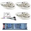 Vrabocry WS2811 2835 120 LED/m di acqua corrente Corse di cavalli fluenti, striscia di luce LED, DC24 V, 3 rotoli x 5 m, flessibile bianco fresco + controller touch wireless + alimentatore da 24 V 300