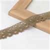 Wambere Nastro Vintage in Pizzo in Cotone,Nastro Decorativo in Pizzo,Bordatura all'Uncinetto,per Cucito,Artigianato,Decorazione Natalizia,Matrimonio,Decorazione,Confezione Regalo,Marrone,2,5 cm x 5 m