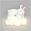 SIYANE Lampade da parete per bambini per camera da letto paralume bianco latte dimmerabile LED nuvola applique da parete simpatico animaletto cartone animato comodino lampada da parete illuminazione d
