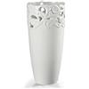 Gicos Vaso Traforato in Ceramica Colore Bianco Dimensione 32 CM CRE-589027