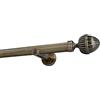 Sento Kit Bastone per Tende in metallo 25mm Ottone Antico Modern Montaggio Muro 200 cm (1x200cm) DONATA