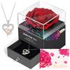 ADDWel Regalo Festa della Mamma per Mamma, Rosa Eterna con Carillon E Collana Mamma 925 Argento, Idea Regalo Mamma Originale Elegante, Regalo Compleanno Mamma da Figlio Figlia, Regalo Donna Romantico