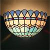 Uziqueif Lampada da parete con Paralume in vetro colorato - Applique murale con semicircolare in stile mediterraneo, Applique da parete interno per soggiorno, camera da letto, corridoio,Mediterranean