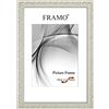 FRAMO Cornice foto barocco 25 x 35 cm in legno massello | vecchio-Bianco argento | Colore/dimensione selezionabile | Cornice antica d'epoca retrò N°090