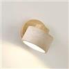 LLXDFUU Applique da parete moderna per camera da letto applique da parete in travertino giallo girevole per comodino bagno Luci da parete in pietra naturale per bagno Apparecchio di illuminazione da l