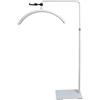 GLIvantad Lampada per Extension Ciglia Luce Fredda e Calda, Regolabile in Luminosità e Altezza Ideale per Tatuatori, Onicotecnici e Estetisti - Supporto per Telefono Lampada a LED Mezzaluna,50W