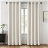 MIULEE Tende Oscuranti per Interni 2 Pezzi 140x200 CM, Tenda Termica Isolante Freddo e Caldo Interni Finestra Camera da Letto Soggiorno con Anelli, Morbido Tenda Oscurante da Interno, Bianco Avorio