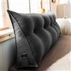 WNRLL Cuscino di Supporto per Testiera del Letto,Cuscino per Schiena per Divano Lettura, Schienale Velluto Rimovibile Triangolare Cuscino Tatami,20,80x50x20cm/30x20x8in