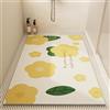 Z·Bling Tappetino Doccia Antiscivolo 70x90cm,Tappeto Doccia Senza Ventose,Tappetino Vasca Antiscivolo con Fori di Drenaggio,Floreale D
