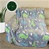 HSGLGNA Coperta per bambini con dinosauri al buio, morbida microfibra, fantastica idea regalo per gli amanti del dinosauro (dinosauro B, 130 x 150 cm)