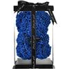 Rose Teddy Bear Orsacchiotto di rosa orso rosa per le donne della mamma regali delle sue ragazze della madre orsacchiotto di rosa fatto a mano rosa san valentino regali di compleanno orso rosa scatola (Blu Reale)