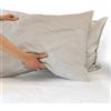 IlGruppone Coppia federe per Cuscino guanciale Letto 100% Cotone Made in Italy con Patella Interna - Beige - 52x80 cm