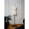 AILANT Manichino da sartoria da donna, manichino da donna, con fodera in ecru (opzione 2, 40/42 L)