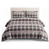 INTRECCI Parure Copripiumino Stampata 100% Cotone | Sacco Singolo + 1 federa | Anallergico e Traspirante | Dis. 22 Tartan Casette