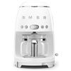 Smeg, Macchina da Caffè Filtro DCF02WHEU, Funzione Aroma e Autostart, Caraffa in Vetro Fino a 12 Tazze, 2 Livelli di Intensità, Modalità Keep Warm, 1050W, Bianco