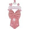 Micocca Baby Fiocco Nascita bimba Rosa PERSONALIZZATO con NOME Ricamato Made in Italy micocca Baby