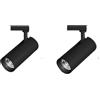 CKryzillix Faretti Led Soffitto,Faretto Interno Faretto a binario magnetico a LED, griglia, lampada da incasso moderna, flessibile, lineare, AC220V(20W x 2PCS,Black,Natural White 4000K)
