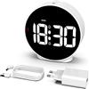 CHEREEKI Sveglia da Comodino, Sveglia Digitale a LED con Adattatore, Visualizzazione del Giorno della Settimana, 2 Allarme con Snooze, 4 Livelli di Luminosità, Adatto a Casa, Viaggi e Ufficio
