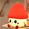 Yitekrg Lampada da Comodino a Forma di Fragola per Bambini, Ricaricabile in Silicone, Rosso, Decorazione