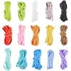 FASHEWELRY - Corda in poliestere e spandex da 30 m, 15 colori, cordino da 4-5 mm a colori solidi per la creazione di braccialetti fai da te, gioielli, borse all'uncinetto, corda per lavori a macramè
