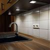 ACCE Lampada a LED da incasso per mobili da cucina, luce bianca calda, con convertitore, un faretto con interruttore (2 pezzi)