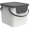 Rotho Albula Sistema di Separazione dei Rifiuti per la Cucina, Plastica (PP) senza BPA, Bianco/Grigio (Antracite), 40 L, 40.0 x 35.8 x 34.0 cm