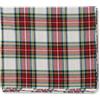PARAMAISON Tovaglia Natalizia Scozzese 24 Posti Bianca, Tovaglia Cotone Quadrata, Natale Decorazioni Casa, Addobbi Natale per Cucina, Ottima Idea Regalo, 140x450 cm