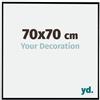 yd. Your Decoration - Cornice 70x70 cm - Nero Lucente - Decorativa Parete in Plastica con Vetro in acryl - Antiriflesso - 70x70 Cornice - Evry