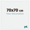 yd. Your Decoration - Cornice 70x70 cm - Bianco Lucente - Cornice Decorativa Parete in Plastica con Vetro in Acryl - Antiriflesso - Annecy