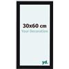 yd. Your Decoration - Cornice 30x60 cm - Nero Lucente - Decorativa Parete in Legno con Vetro in acryl - Antiriflesso - 30x60 Cornice - Como