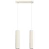 SOLLUX lighting Lampada Da Soffitto Lampada Da Sospensione In Alluminio 2 Paralumi 30 x 6,5 x 16,5 cm Karbon Beige