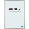 yd. Your Decoration - Cornice 48x68 cm - Argento Lucente - Cornice Decorativa Parete in Plastica con Vetro in acryl - Antiriflesso - 48x68 Cornice - Evry