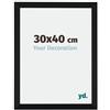 yd. Your Decoration - Cornice 30x40 cm - Nero Opaco - Decorativa Parete in Legno con Vetro in acryl - Antiriflesso - 30x40 Cornice - Catania