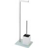 FERIDRAS 810001 Piantana Portarotolo e Scopino, Bianco