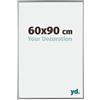 yd. Your Decoration - Cornice 60x90 cm - Argento Lucente - Decorativa Parete in Plastica con Vetro in acryl - Antiriflesso - 60x90 Cornice - Evry