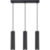 SOLLUX lighting Lampada Da Soffitto Lampada Da Sospensione In Alluminio 3 Paralumi 45 x 5,6, x 98 cm Karbon Nero