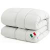 Italian Bed Linen Piumino Invernale PRESTIGE, Made in Italy - Piumone Matrimoniale - Trapunta in Morbida Microfibra Esterna e Calda Imbottitura in Poliestere 300gr/mq (MATRIMONIALE 250x200)
