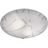 Trio Leuchten TRIO LIGHTING PLAFONIERA SANDRINA VETRO GRANIGLIA CON RIGHE TRASPARENTI DIAMETRO 40CM 601200200