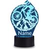Optechvisual Lampada LED personalizzata per bicicletta: trekking e mountain bike luce unica per avventure in bicicletta, idea regalo come luce notturna e decorazione