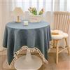 SHTGOI - Tovaglia in cotone e lino con nappe, 80 x 120 cm, tovaglia per tavolo da pranzo, lavabile, in cotone e lino, per cucina, decorazione da tavola, tavolo da giardino