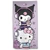 Aymax Hello Kitty & Kuromi - Telo da spiaggia in poliestere, 70 x 140 cm, ultra assorbente