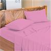 NARCISO - Lenzuola Matrimoniali 100% Cotone Made in Italy, Completo Letto Matrimoniale Composto da 1 Lenzuolo Sotto con Angoli 180x200, 1 Lenzuolo Sopra 240x290, 2 Federe Cuscini 50x80cm (Rosa Scuro)
