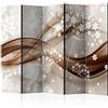 murando - Paravento Decorativo Monofacciale Effetto 3D 225x172 XXL 5 Pannelli Divisori - Stampa su un Lato su Tela in TNT - Separe Divisorio per la Casa Simpatici Legno - Illusione a-C-0019-z-c