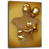 Printerland Quadro Moderno Soggiorno Verticale Coppia cuore Astratto oro Quadri moderni da Parete Salone XXL grande Stampa su tela Canvas Decorazione Murale muro Arredo Camera letto Cucina (30x40 cm, 4)