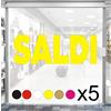 Mr Pubblicità 5 pz. kit Adesivi Saldi Rimovibili per Vetrine Negozi, Vetrofania Scritte SALDI dim. 60x20 cm Stickers promozionali Allestimento Vetrine Decorate. intagliati senza Sfondo Prespaziati (GIALLO)