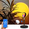 GiDaCom lampada a LED proiezione alba e tramonto, con interfaccia wifi, gestione tramite alexa google, proiettore per camera da letto, soggiorno, studio, relax