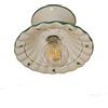 VANNI LAMPADARI- Plafoniera Soffitto Agnese, Lampadario Soggiorno in Ceramica, Plafoniera Bagno Decorata a Mano, Lampadario Camera da Letto Artigianale, Plafoniera Parete, 20 cm, Verde