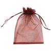 PLECUPE 100 Pezzi 20x30cm (7.9x11.8 Pollici) Sacchetti Organza Sacchetti Regalo, Multicolori Organza Bags Saccgetti Portaconfetti Borse Gioielli Sacchetto di Caramelle - Marrone